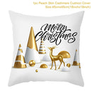 White Golden Xmas Cushion Cover 2022 Merry Christmas Decorations for Home Christmas Ornaments Navidad Xmas Gift New Year 2023