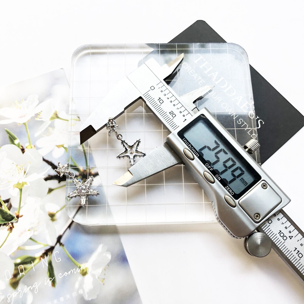 Earring White Stars Shine Trendy Women Gift High Quality 925 Sterling Silver Fashion Jewelry