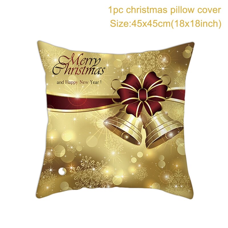 45*45 Christmas Cushion Cover Christmas Decorations for Home Throw Pillows Sofa Home Decor Christmas Pillowcase Pillow Cover
