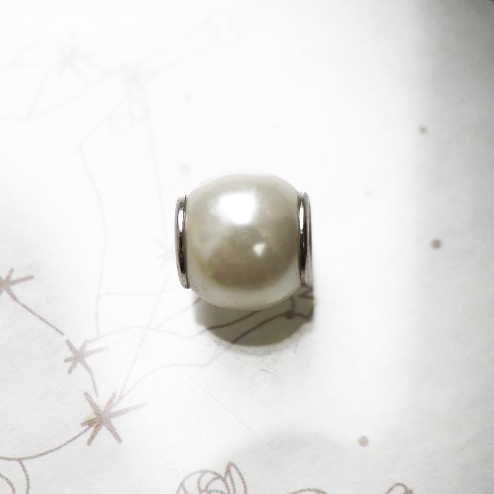 Beads White Pearl 925 Sterling Silver Charm European DIY Jewelry Accessories Gift For Women