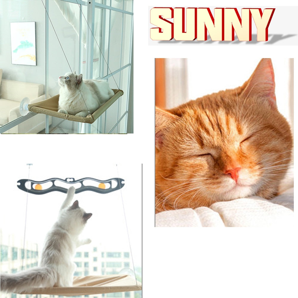 Cat Hanging Bed Comfortable Kitten Hammock Perch Cat Sunny Window Seat Mount Sleeping Hammock For Cats On The Window - anconmall
