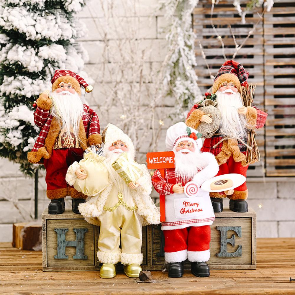 Santa Claus Dolls Merry Christmas Decorations for Home Christmas Gifts for Kids Xmas Navidad 2022 Navidad Kerst Decor New Year - anconmall