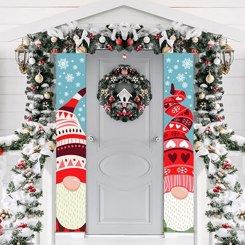 Santa Claus Banner Merry Christmas Decor For Home Christmas Door Decor Outdoor Xmas Ornament Navidad 2022 Happy New Year 2023 - anconmall