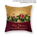 45*45 Christmas Cushion Cover Christmas Decorations for Home Throw Pillows Sofa Home Decor Christmas Pillowcase Pillow Cover