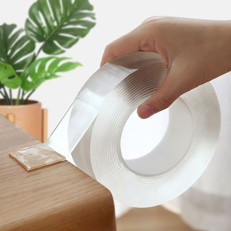 Nano Tape Home Improvemen Bathroom Kitchen Accessories Washable Adhesive Double Sided Tapes Fixed Small Objects Transparent Tape