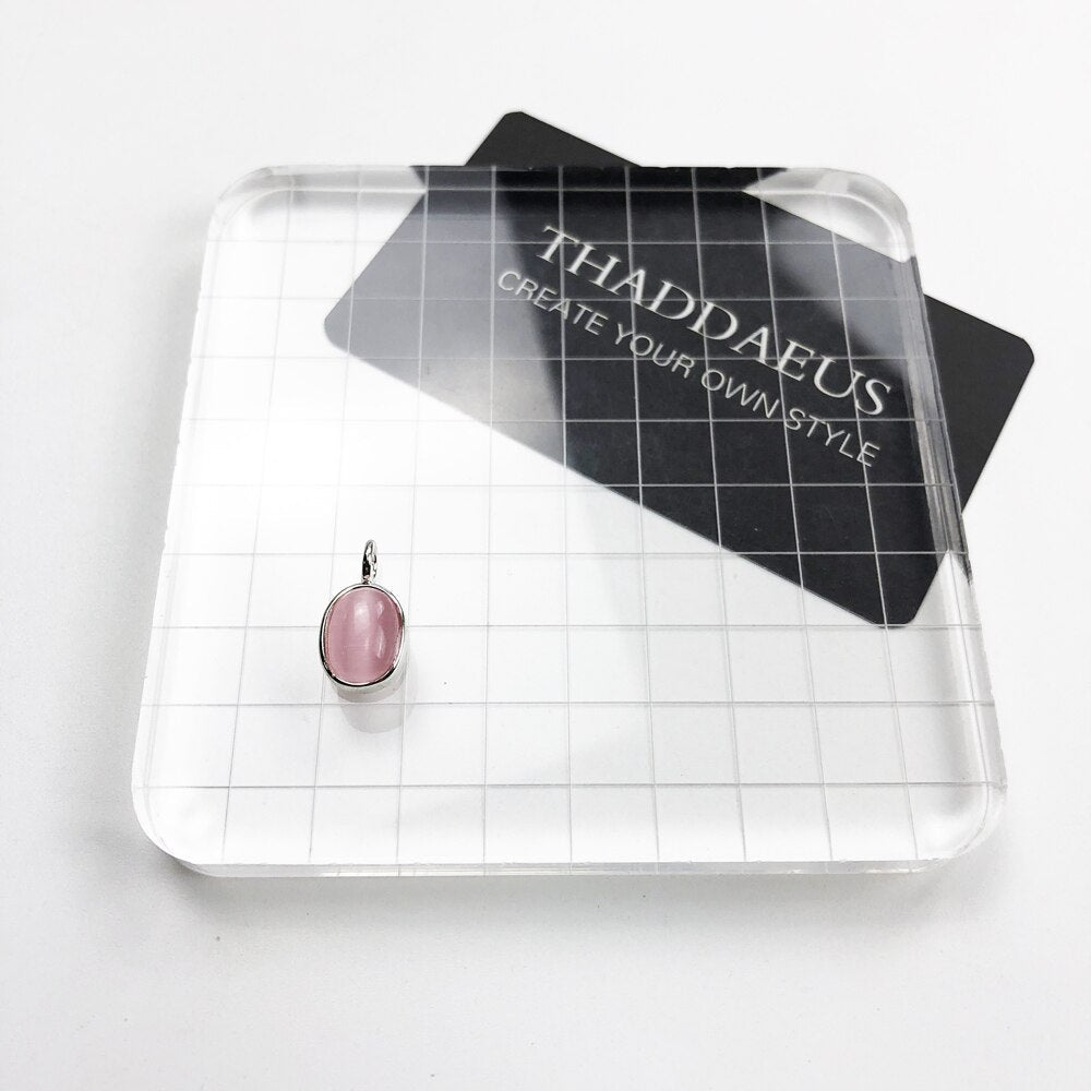 Pendants Pink Oval Opal Stone Winter New Fashion Jewelry Europe 925 Sterling Silver Accessories Gift For Women