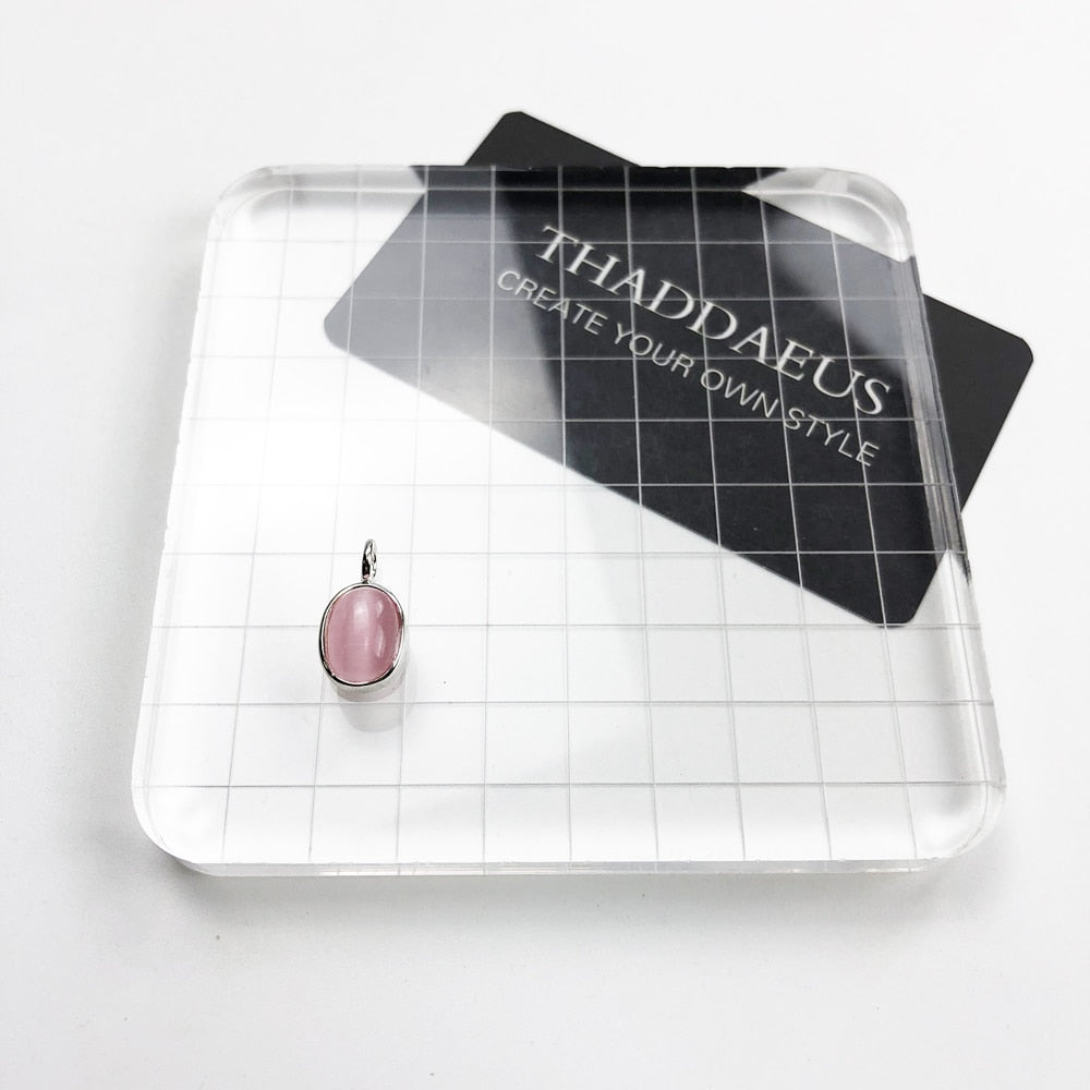 Pendants Pink Oval Opal Stone Winter New Fashion Jewelry Europe 925 Sterling Silver Accessories Gift For Women