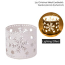 Christmas Iron Hollow Candle Holder Merry Christmas Decorations For Home Table Ornaments Noel Navidad Natal New Year Gifts 2023