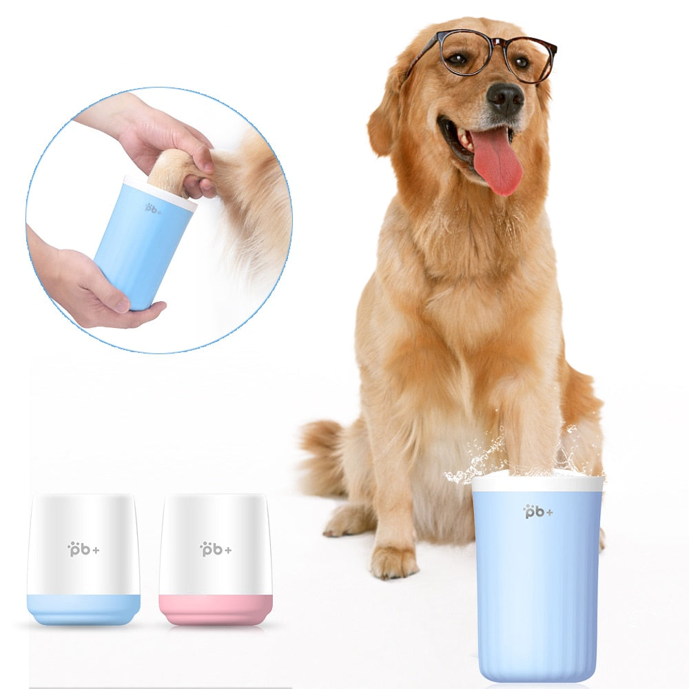Dog Paw Cleaner Cup Clean Brush Quickly Wash Dirty Cat Paw Cleaning Bucket Soft Silicone Combs Portable Small Medium Large Dogs - anconmall