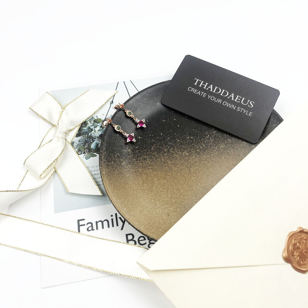 Earrings Colourful Lucky Symbols Playful Vintage Gift For Women High Quality Rose Gold Color 925 Sterling Silver Fine Jewelry