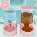 Cat Feeder And Drinker Automatic Cat Food Dispenser Water Bowls Big Capacity Gravity Auto Feeders For Cats - anconmall