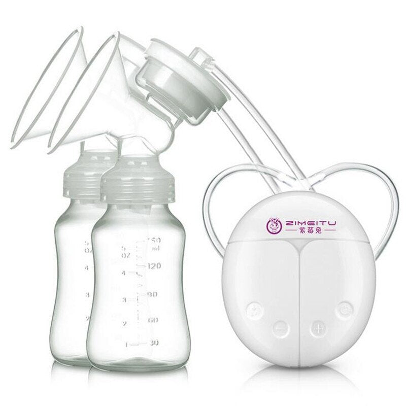New Single or Double Electric Breast Pumps electric Powerful Nipple Suction USB Electric Breast Pump with baby milk two bottle