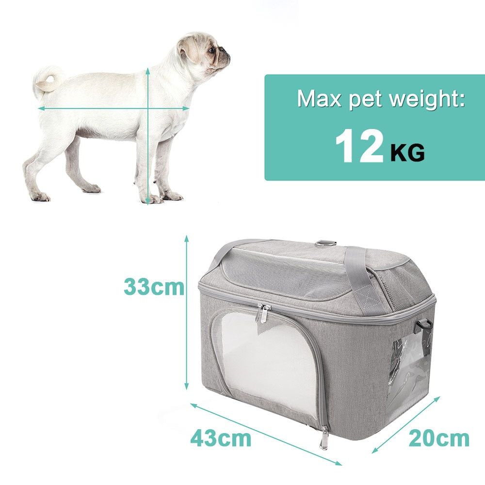 Dog Backpack Breathable Pet Portable Foldable Carrier Bag Travel Airline Approved Transport Bag For Small Dogs And Cats Outgoing - anconmall