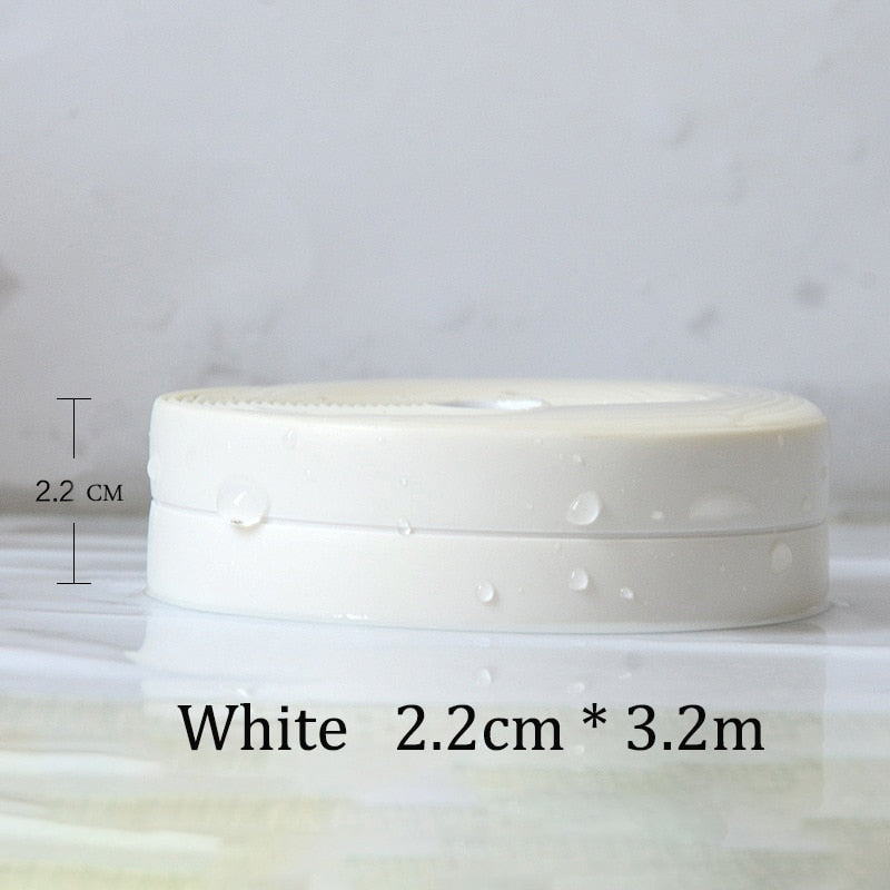 3.2 Meters Bathroom Sink Bath Sealing Strip Mould Proof Tape PVC Self Adhesive Waterproof Wall Sticker Plaster For Kitchen