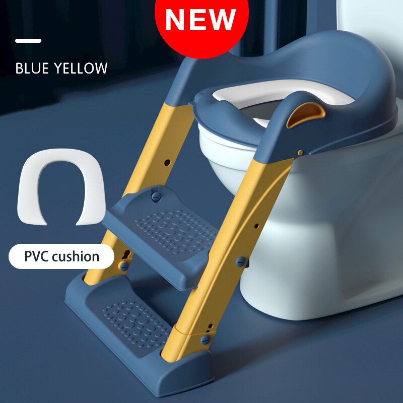 Folding Infant Potty Children's Pot Baby Toilet Training Chair With Adjustable Step Stool Ladder  Toilet Seat Boys Girls Potties