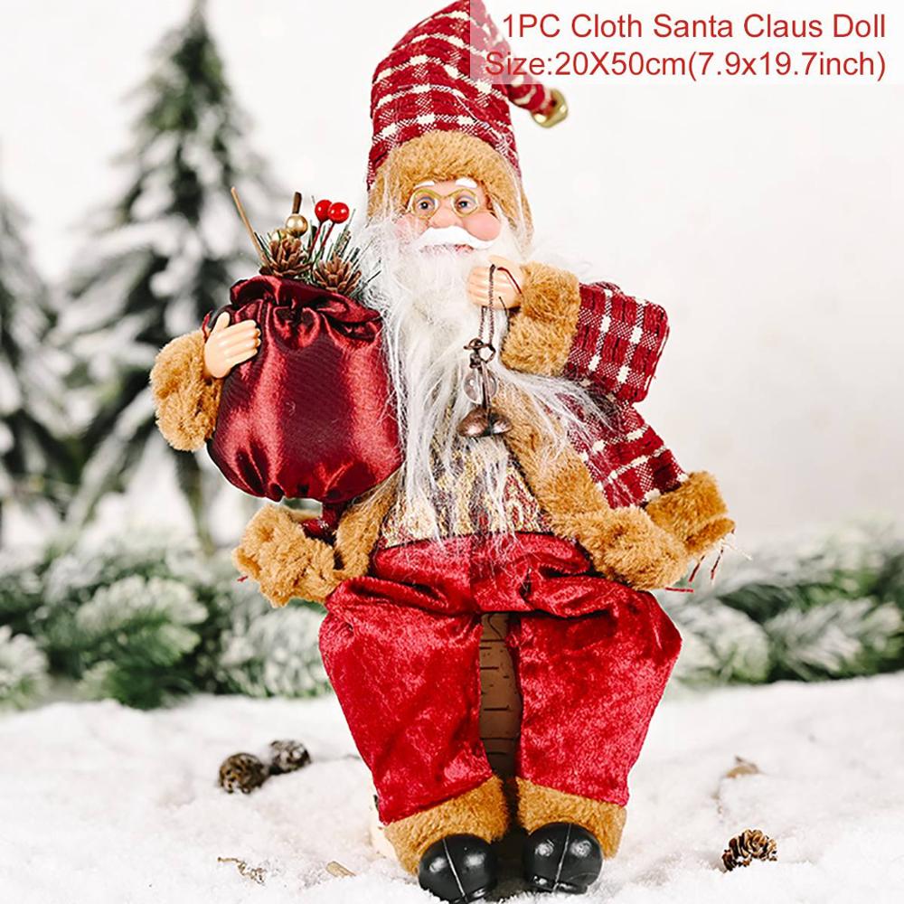 Santa Claus Dolls Merry Christmas Decorations for Home Christmas Gifts for Kids Xmas Navidad 2022 Navidad Kerst Decor New Year - anconmall