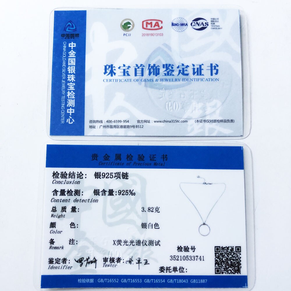 Necklace Large Circle Spring Fashion Charm Carrier Jewelry Europe 925 Sterling Silver Gift For Women Men