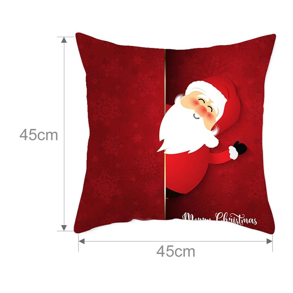 Santa Claus Christmas Cushion Cover Merry Christmas Decorations For Home Christmas Ornament Table Decor 2022 Xmas Gift New Year