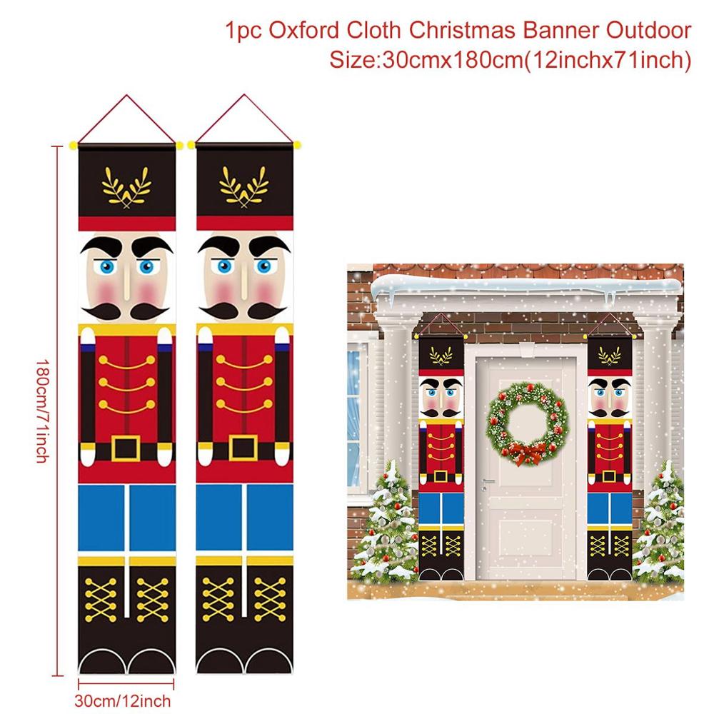 Santa Claus Christmas Banner Merry Christmas Decor For Home 2022 Christmas Ornaments Door Decor Xmas Navidad Noel Gifts New Year
