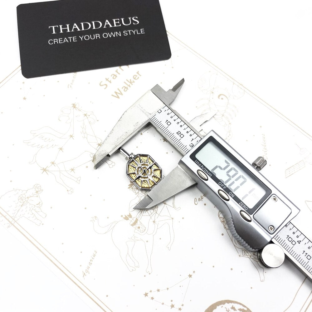 Pendant Life Compass Gold Winter Brand New Fine Jewelry 925 Sterling Silver Dog Tag Gift For Women Men