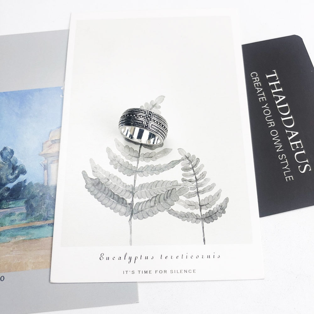 Band Ring Cross Brand New Europe Style Vintage Fashion Jewerly For Women Men Gift In 925 Sterling Silver