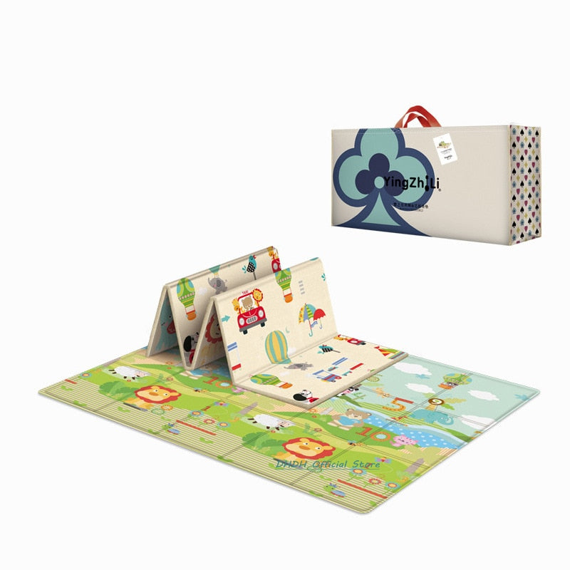 Large Size Foldable Children Carpet Cartoon Baby Play Mat Educational Baby Activity Carpet Waterproof and Easy to Store