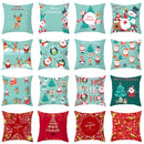 Santa Claus Christmas Cushion Cover Merry Christmas Decorations For Home Christmas Ornament Table Decor 2022 Xmas Gift New Year
