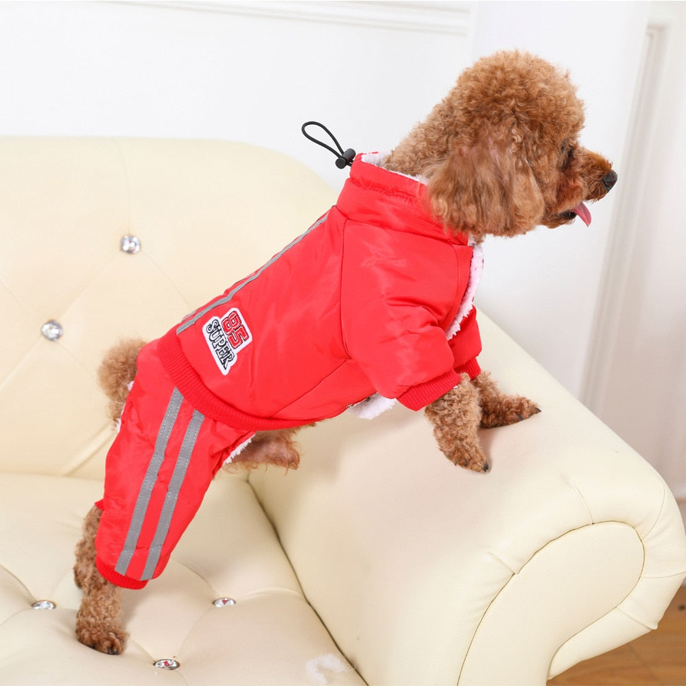 Dog&#39;s Winter Cotton Jumpsuit Pet Clothes Warm Jacket Thicker Coat Pets Clothing for Small Medium Dog French Bulldog Teddy Puppy