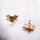 Ear Studs Golden Flower &amp; Leaf,Europe Fine Jewerly For Women,2022 Summer Romantic Gift In 925 Sterling Silver