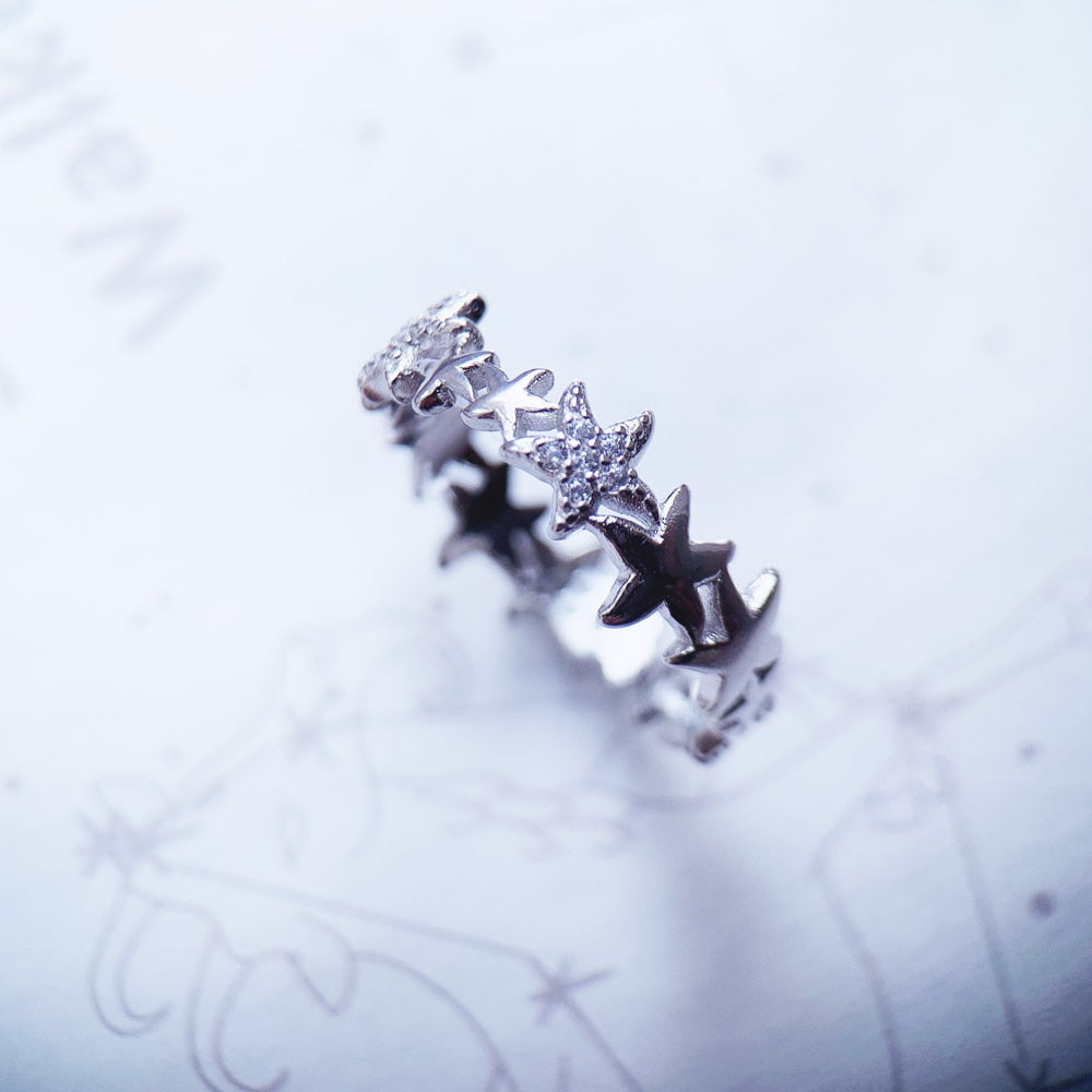 Ring Starfishes Fine Jewerly For Women,2022 Spring Brand New Ocean Spirit Gift In 925 Sterling Silver