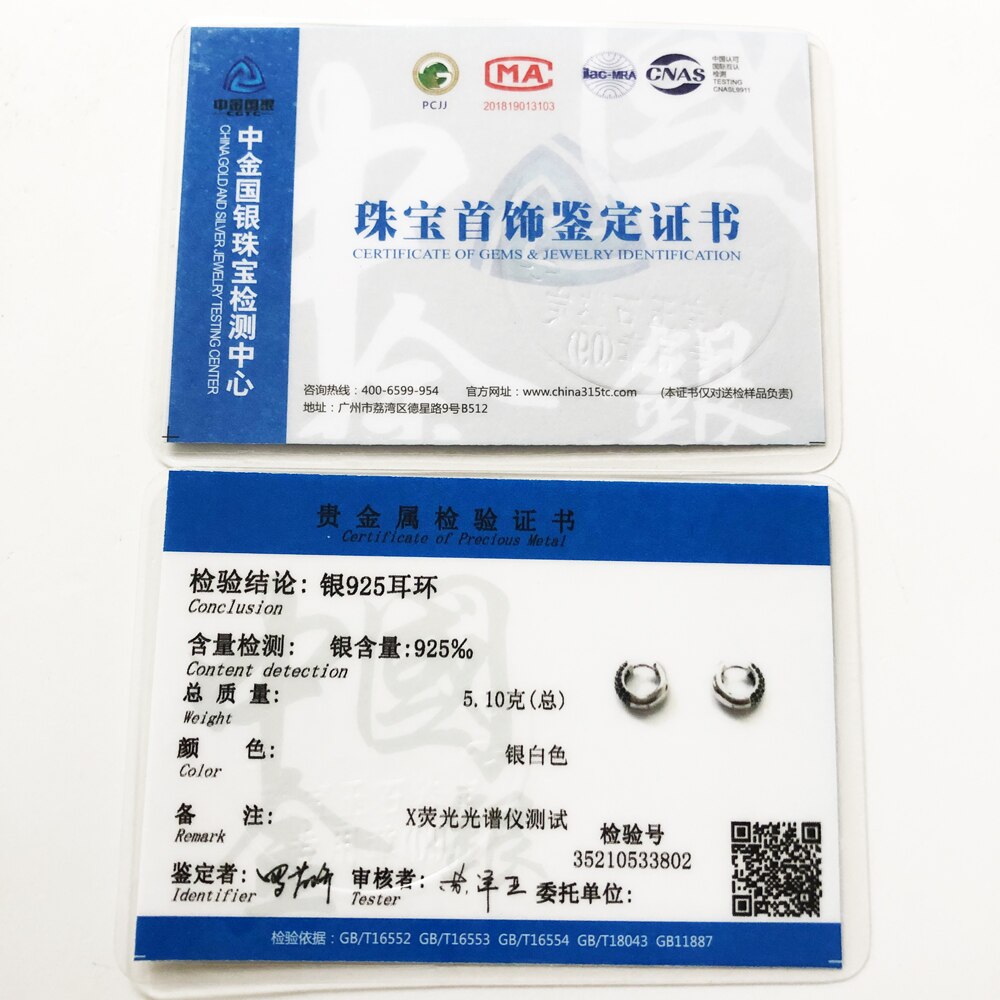 Black Creole Hinged Hoop Earrings Europe Vintage Fine Jewerly For Women Men Winter Gift In Real 925 Sterling Silver