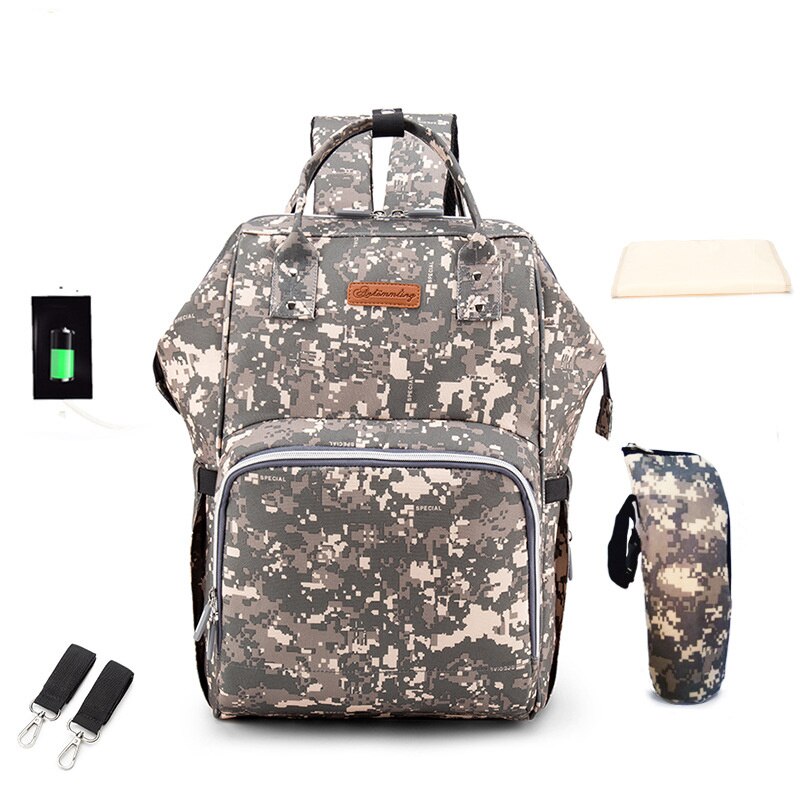 Fashion Maternity Backpack Diaper Bag Large Waterproof Backpack for Mom Travel Baby Bags Multifunction Baby Changing Bags