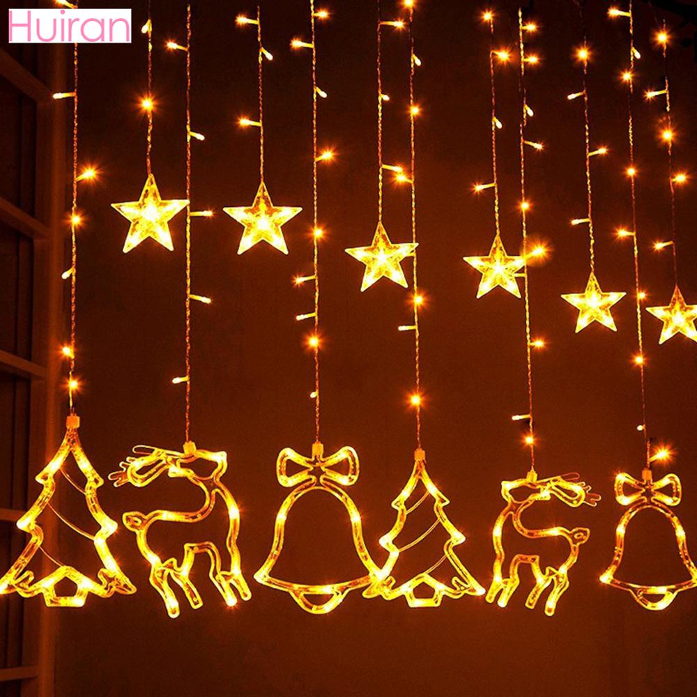 Xmas Tree Elk Star Light Merry Christmas Decor for Home Tree Christmas Ornaments Navidad 2022 Cristmas Decor Happy New Year 2023