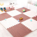 Wood Grain Puzzle Floor Foam Carpet Bedroom Splicing Mat  Baby Play Mat Interlocking Exercise Tiles 10Pcs/set 30*30cm