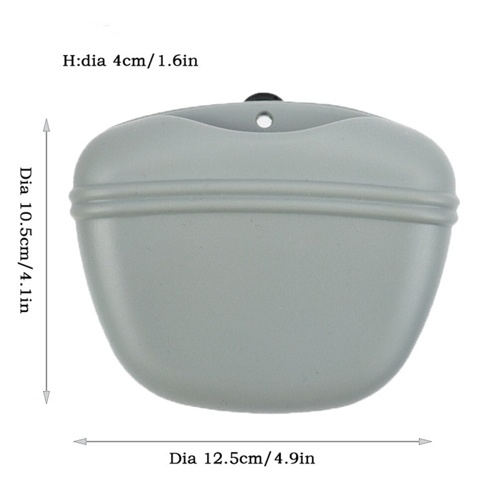 Outdoor Dog Treat Pouch Waist Feed Bundle Pocket Silicone Pet Dog Training Portable Treat Bag Dog Puppy Reward Snack Bag Supplie - anconmall