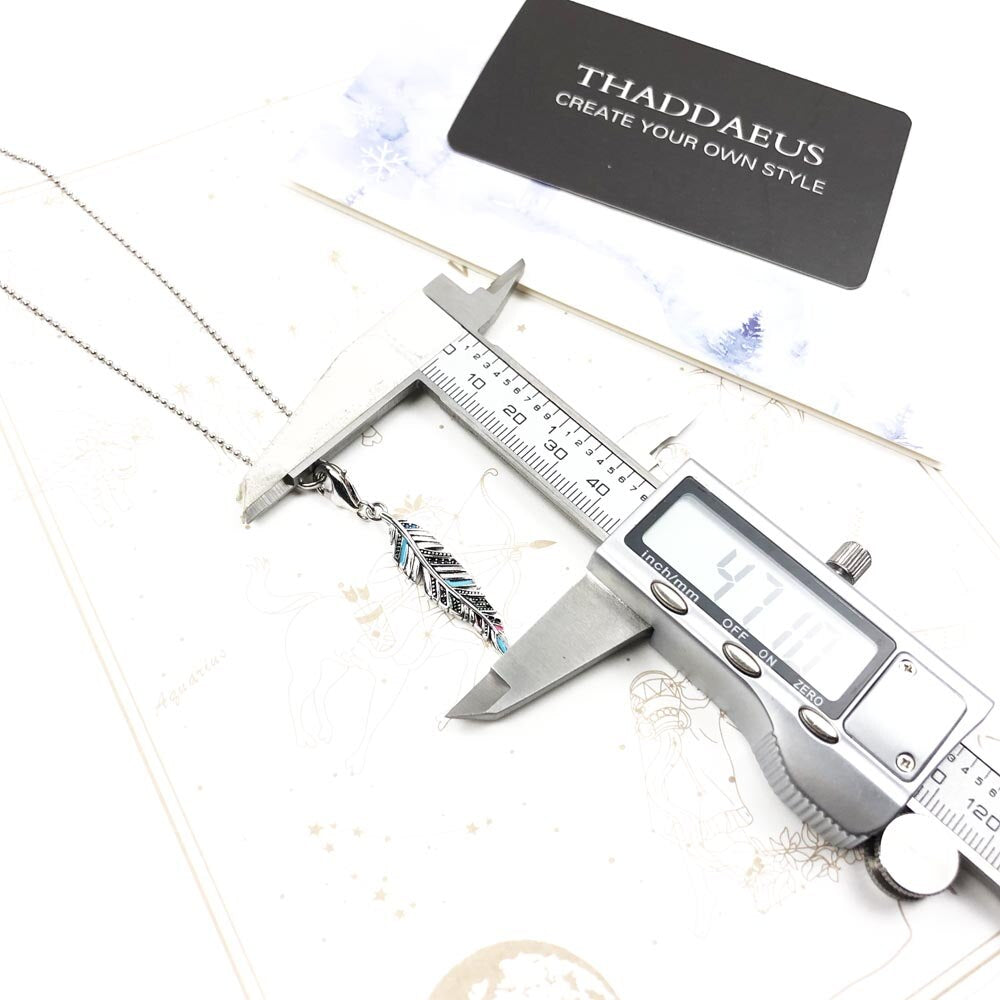 Necklace Ethnic Feather Summer Brand New Eye-Catching Fine Jewelry Europe 925 Sterling Silver Bohemia Gift For Women