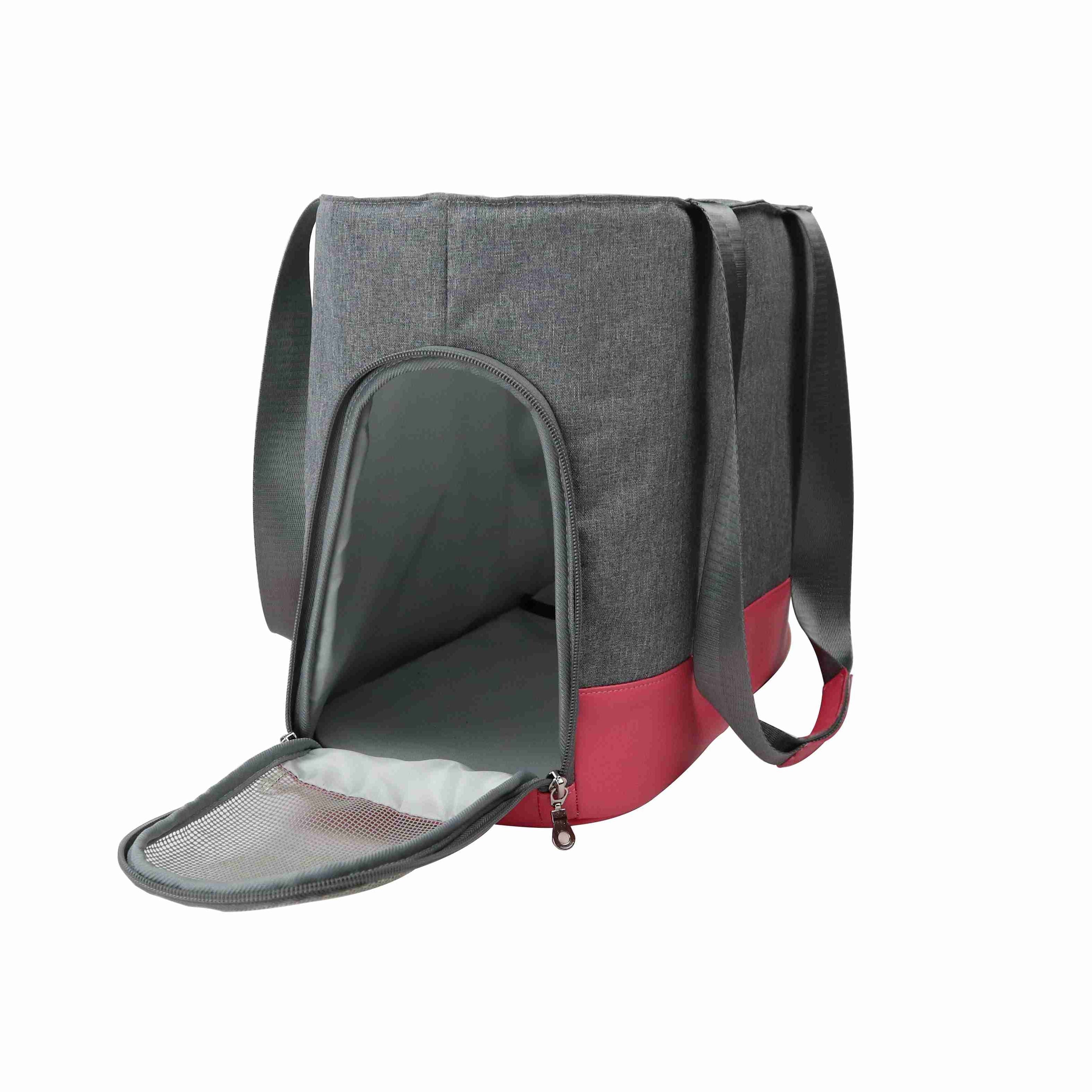 Pet Dog Tote Bag with Traction Leash 3 Mesh Openings Ventilated Small Sized Pet Sling Carrier Puppy Outgoing Single Shoulder Bag - anconmall