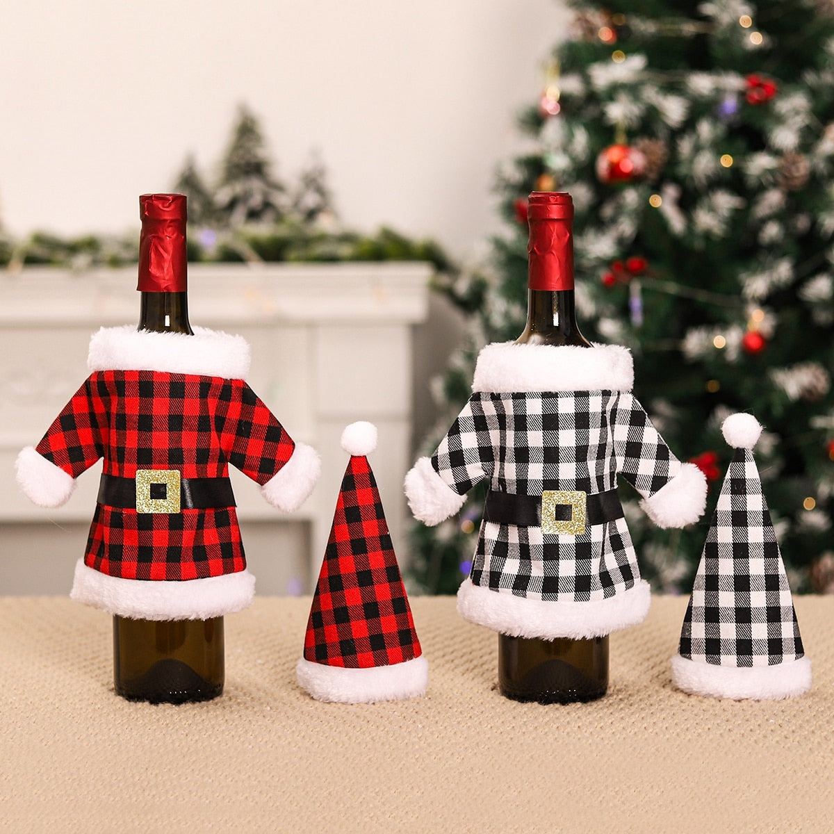 2022 New Christmas Wine Bottle Cover Merry Christmas Decorations For Home Christmas Ornament Navidad Xmas Gift New Year 2023
