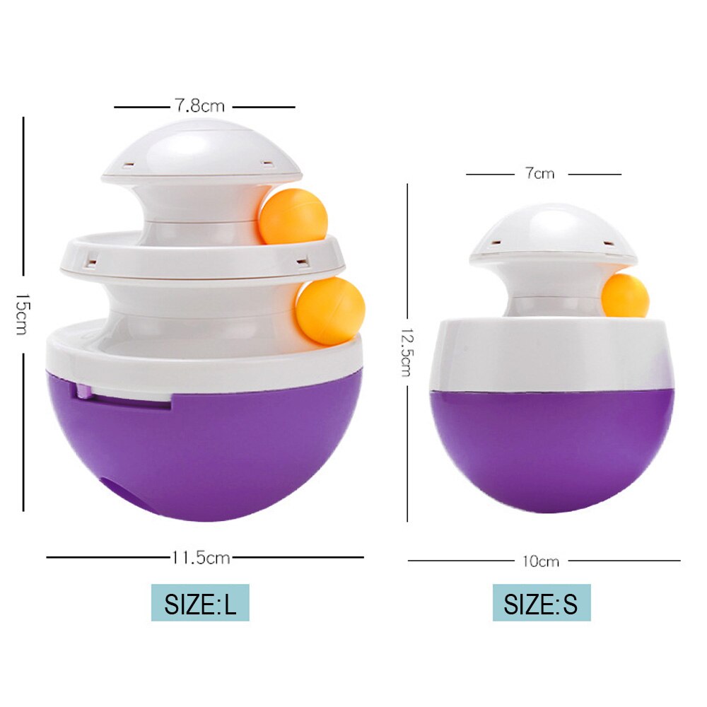 Interactive Dog Toys Tumbler Leakage Food Ball Food Dispenser Slow Feed Accompany Playing Training Pet Supplies for Dogs and Cat - anconmall