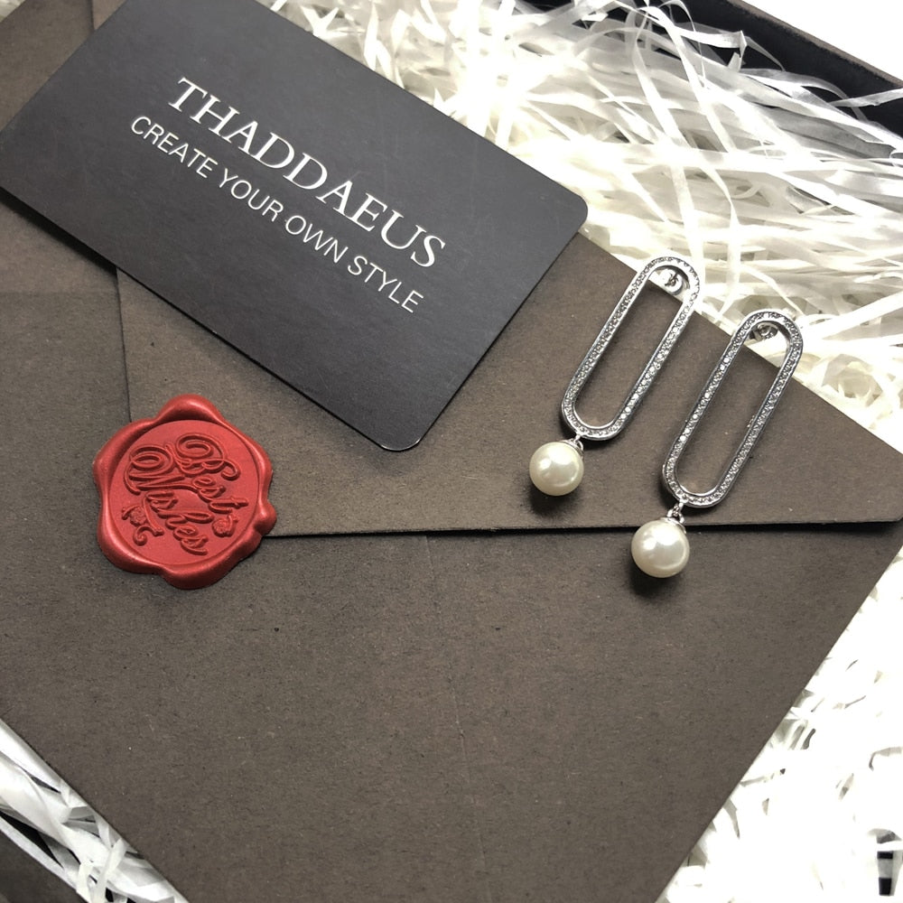 New Classic Pearl Drop Earring Gift For Women High Quality Feminine Fine Jewelry in 925 Sterling Silver