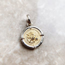 Pendant Faith, Love, Hope, 2022 Summer Fine Jewelry Two-tone Design Accessorie 925 Sterling Silver Vintage Gift For Women Men