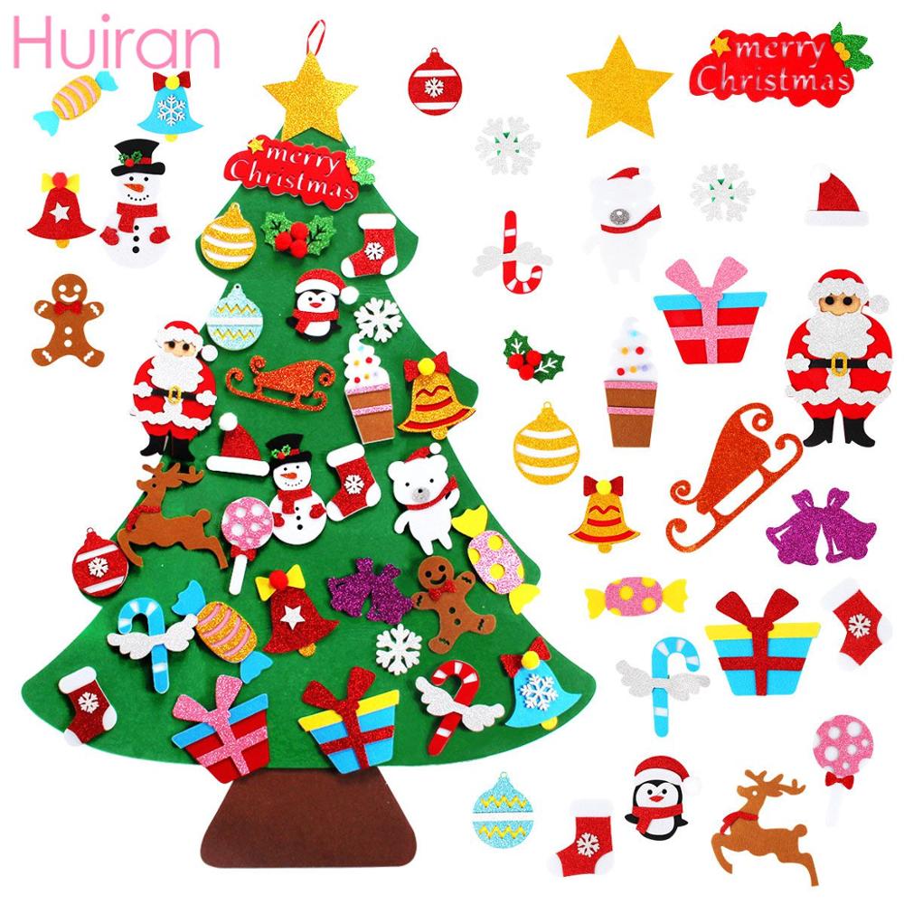 Diy Felt Christmas Tree Christmas Decor for Home Navidad 2022 New Year Gifts for Kids Cristmas Ornaments Navidad Natal Xmas Tree