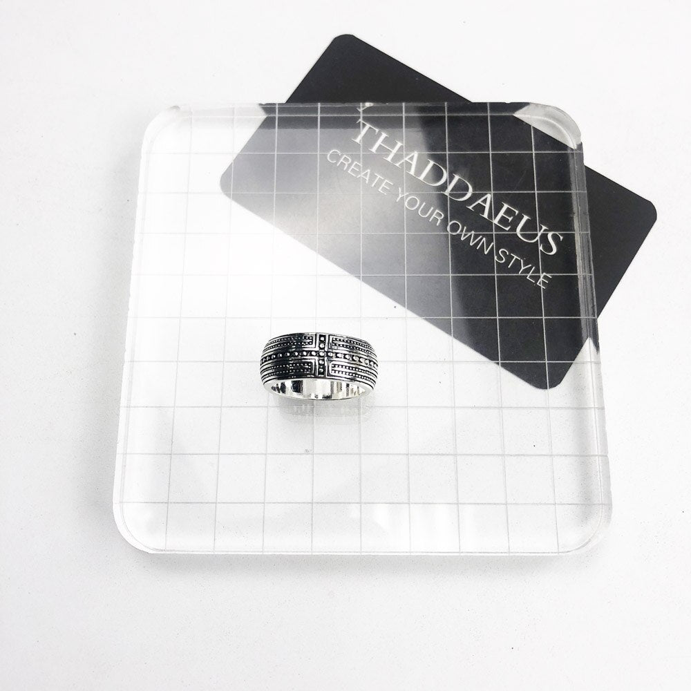 Band Ring Cross Brand New Europe Style Vintage Fashion Jewerly For Women Men Gift In 925 Sterling Silver