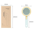 Pet Hair Comb Grooming and Care Removes Hairs Cat and Dogs Pumpkin Pet Brush Self Cleaning Slicker Brush for Shedding Dog Cat - anconmall