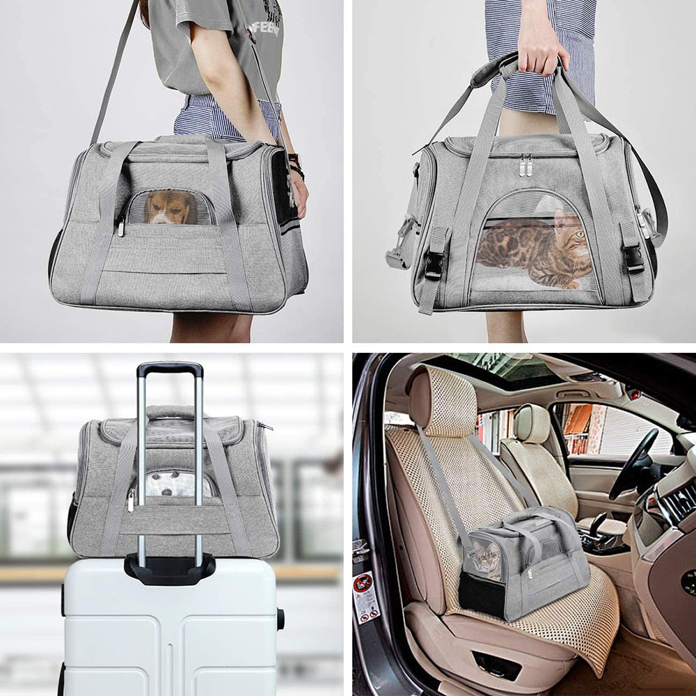 Dog Carrier Bag Portable Dog Backpack With Mesh Window Airline Approved Small Pet Transport Bag Carrier For Dogs - anconmall