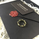 Band Ring Golden Green Stone Brand New Europe Style Glam Fashion Jewelry For Women Men Gift In 925 Sterling Silver