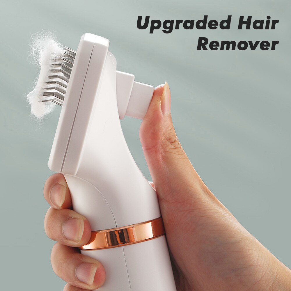 2 in 1 Portable Hair Dryer for Pet Dogs Cats One-Click Hair Removal Brush Comb Blow Dryer 3 Temperatures Low Noise Grooming Tool - anconmall