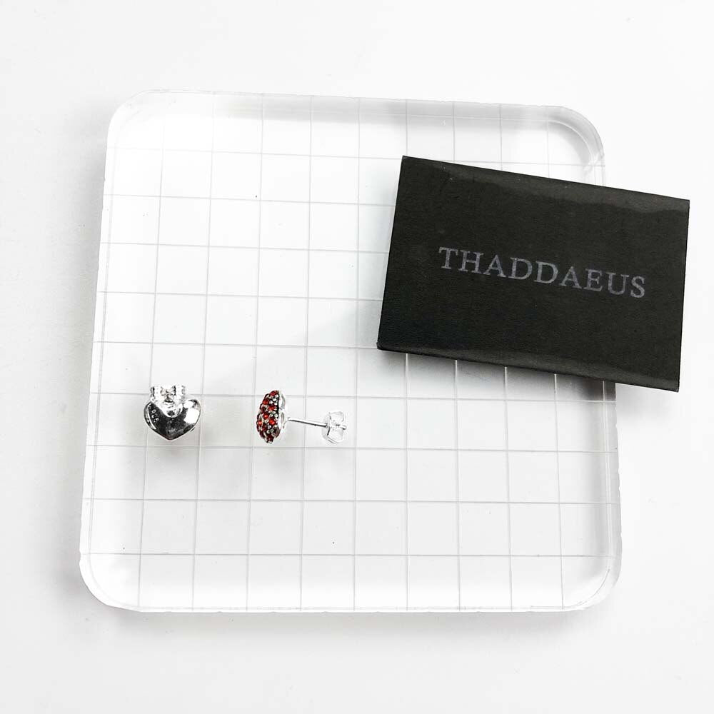 Stud Earrings Pink Heart,Europe Style Glam Fashion Romantic Jewerly For Women Gift In 925 Sterling Silver,Super Deal