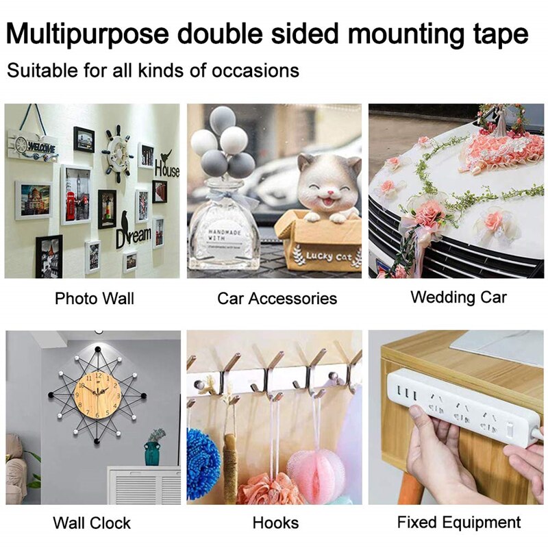 Home Decoration Tapes Monster Tape Waterproof Wall Stickers Reusable Heat Resistant Bathroom Transparent Double Sided Nano Tape