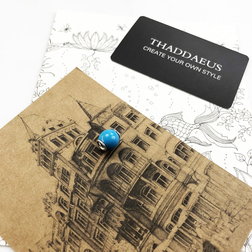 Beads Blue Brand New 925 Sterling Silver Karma Charms European Jewelry Accessories